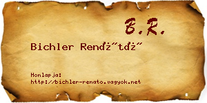 Bichler Renátó névjegykártya